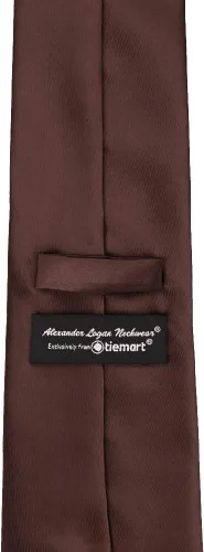 Vista 131 de tiemart Corbata de color sólido para hombre Longitud estándar