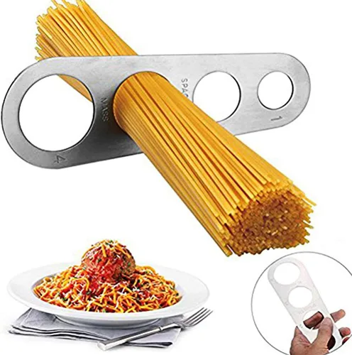 Vista 3 de Medidor de espagueti de acero inoxidable para cocinar en la cocina