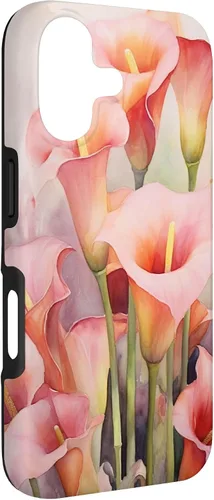 Vista 3 de Carcasa para iPhone 17 con diseño de flores de lirios de cala
