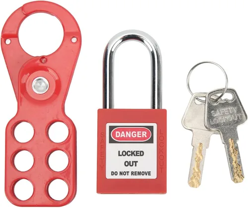 Vista 6 de Sonew Kit de etiquetado de bloqueo, juego de cerraduras de etiquetado de bloqueo, kit de etiquetado de bloqueo eléctrico, candados de seguridad