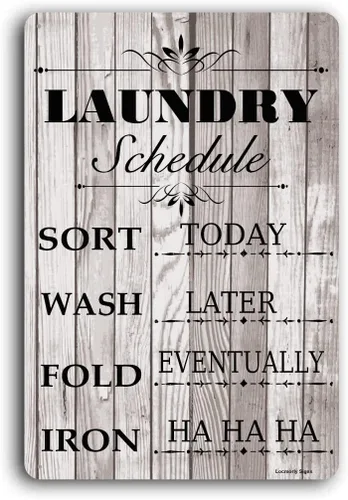 Vista 5 de Lessons from the Laundry Room Letrero de 8 x 12 pulgadas, letrero de aluminio para decoración de cuarto de servicio