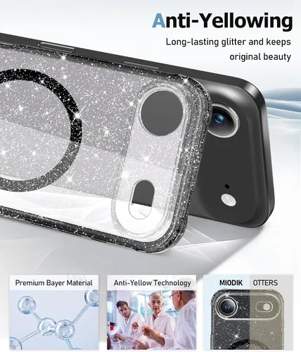 Vista 5 de MIODIK Compatible con Funda para iPhone Air, [Compatible con Magsafe] con Protector de Pantalla y Protección de Cámara Mejorada, Funda Protectora