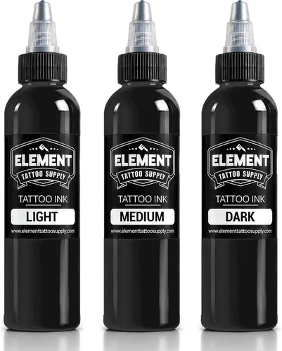 Vista 70 de Element Tattoo Supply - Tinta negra para tatuaje, 8 onzas, tinta negra Negro