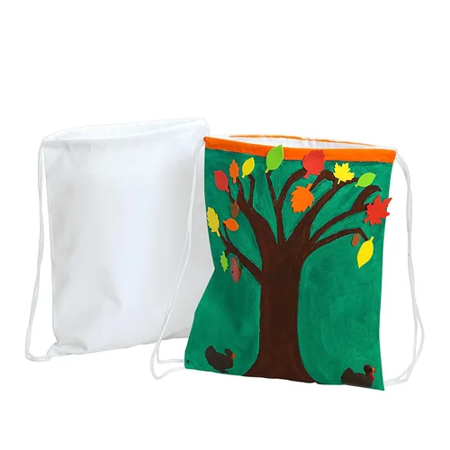 Vista 8 de Colorations Delantales de lona en blanco para niños, delantales de lona blanca, juego de 12, cierre de velcro, sin lazos, decora tu propio delantal