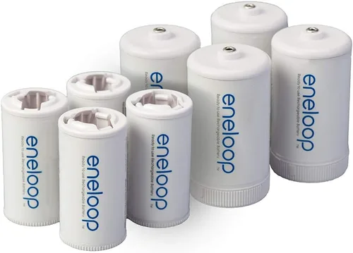 Vista 9 de Eneloop Panasonic BQ-BS2E4SA - Adaptadores de batería de tamaño C para uso con pilas AA recargables Ni-MH, paquete de 4