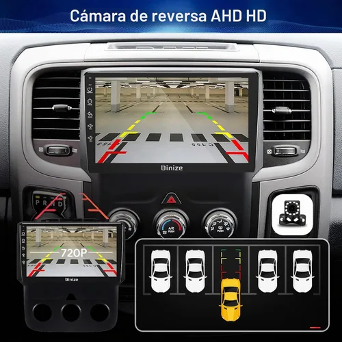 Vista 5 de Binize Android 13 para Dodge Ram 1500/2500/3500 Radio 2013-2018 Manual AC