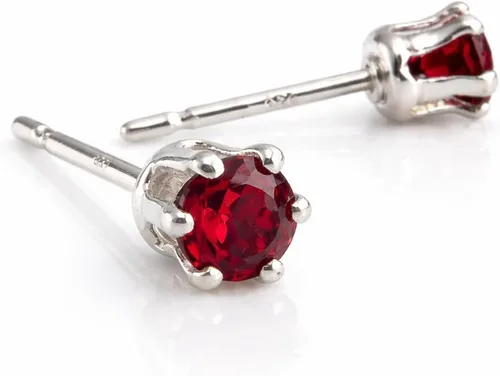 Vista 9 de 3-4mm Sterling Silver Birthstone Stud Earrings, 6-Prong