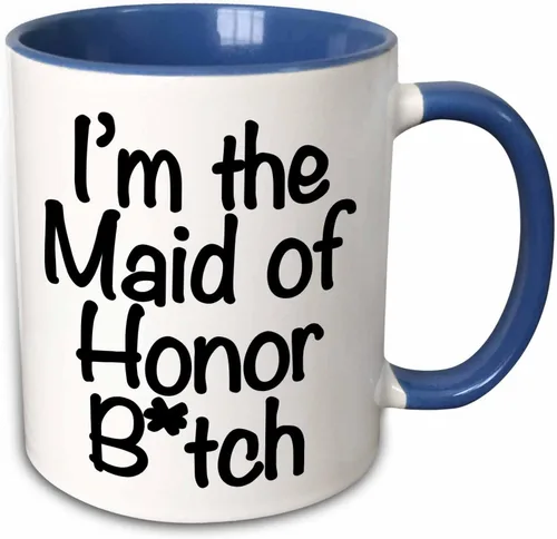 Vista 8 de 3dRose I'M The Maid Of Honor - Taza negra de dos tonos, 11 onzas