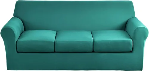 Vista 56 de Fundas elásticas para sofá de 1/2/3 cojines, funda estampada con fundas de cojín de asiento separadas, fundas de sofá lavables, protector de muebles