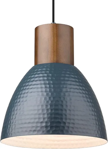 Vista 8 de ELYONA - Lámpara colgante vintage martillada, accesorios de iluminación colgante de 10.2 pulgadas, lámpara de barra de metal industrial, lámpara