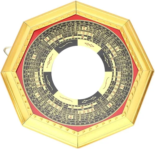 Vista 8 de TOPINCN Espejo Bagua, espejo tradicional chino de Feng Shui, espejo cóncavo, exorcismo, amuleto de exorcismo, artesanía de la suerte (13.5 cóncavo)