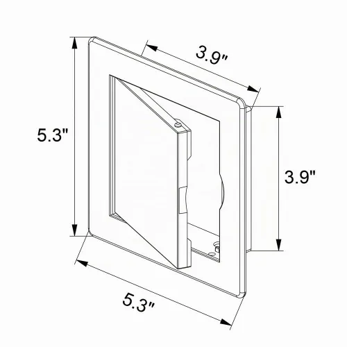 Vista 6 de Awenta Panel de acceso de 4 x 4 pulgadas para paneles de yeso/puerta de acceso de pared de plástico ABS blanco con tapa de solapa/escotilla