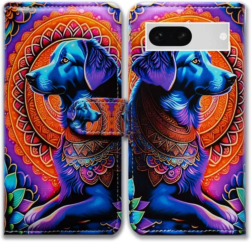 Vista 11 de Bcov Funda para Pixel 7a, diseño de pájaro negro de cuero verde con tapa para teléfono con ranura para tarjetas, soporte para Google Pixel 7a