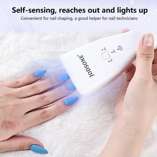 Vista 2 de JODSONE Mini lámpara de uñas LED UV recargable – Secador de uñas portátil de mano para esmalte de gel, secador de uñas USB para secado rápido, salón