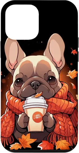 Vista 16 de French Bulldog Fall Autumn Pumpkin Spice Latte Frenchie Dog Case for iPhone 17
