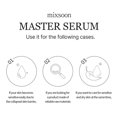 Vista 5 de mixsoon Suero Maestro Serum Hidratante - Hidratación Intensiva y Revitalizante para el Rostro, Fórmula Ligera para una Piel Radiante 30ml / 1.01