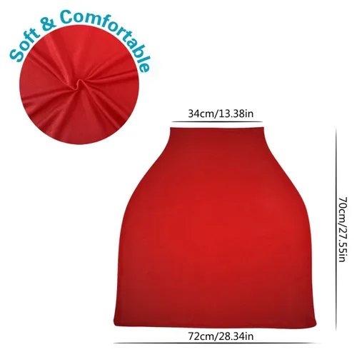 Vista 3 de Moudou Funda de asiento de coche para bebé, color rojo, suave, elástica, cubierta de toldo para asiento de automóvil, funda de lactancia para recién