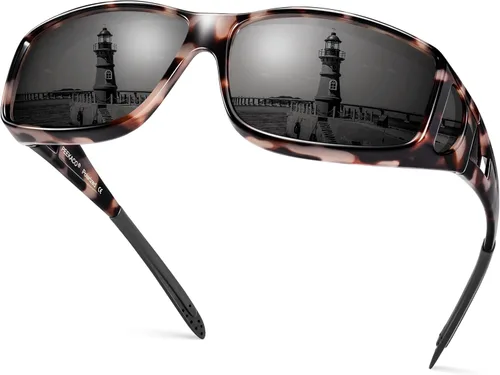 Vista 38 de Polarized Sunglasses Fit Over Glasses for Women Men with UV400 Protection Over Wrap Around Sun Glasses