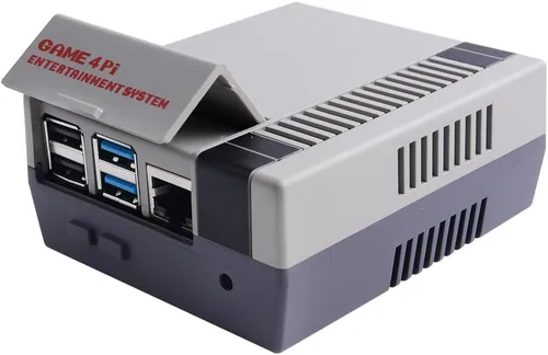 Vista 8 de GeeekPi Funda para Raspberry Pi 4, Pi 4 con ventilador de refrigeración y disipador de calor Pi 4, funda retro Gaming Game4Pi para Raspberry Pi 4