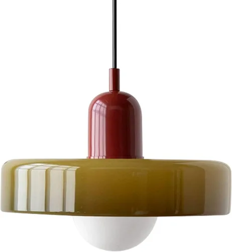 Vista 13 de Lámpara colgante de cristal vintage para isla de cocina, lámpara colgante enchufable con pantalla de vidrio blanco leche, cable enchufable, moderna