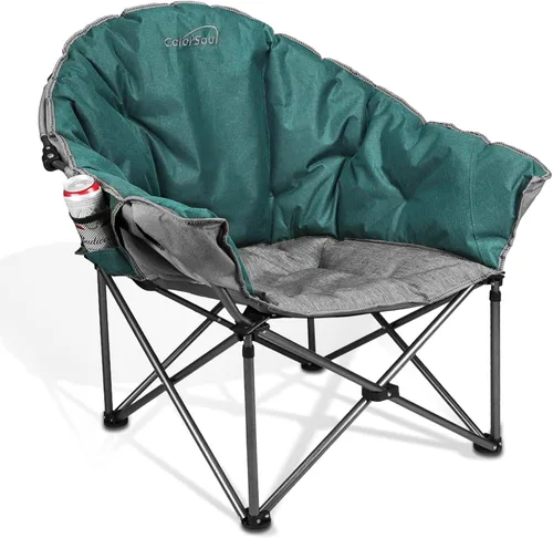 Vista 11 de Colorsoul Sillas de campamento XXL de gran tamaño con soporte de 450 libras, sillas acolchadas extragrandes para exteriores, silla de césped