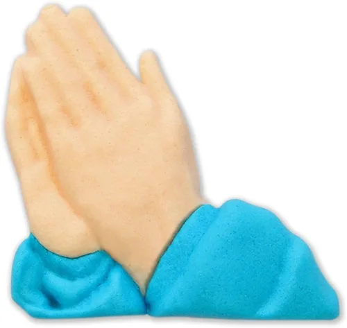 Vista 6 de JEM PopIt - Molde para decoración de pasteles, manos rezando, tamaño pequeño y grande, color blanco