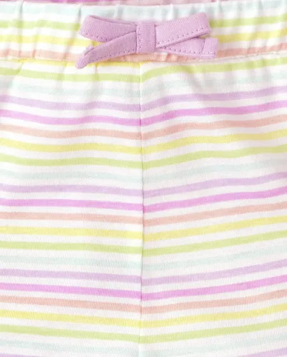 Vista 4 de The Children's Place Girls' 4 Pack Unisex Baby Basic Everyday, 100% Cotton, Shorts 4-Pack