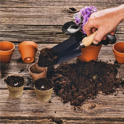 Vista 5 de Deepthi Macetas de vivero de fibra de coco de 3 pulgadas, paquete de 6 tazas de inicio de semillas biodegradables, macetas de turba de coco orgánico
