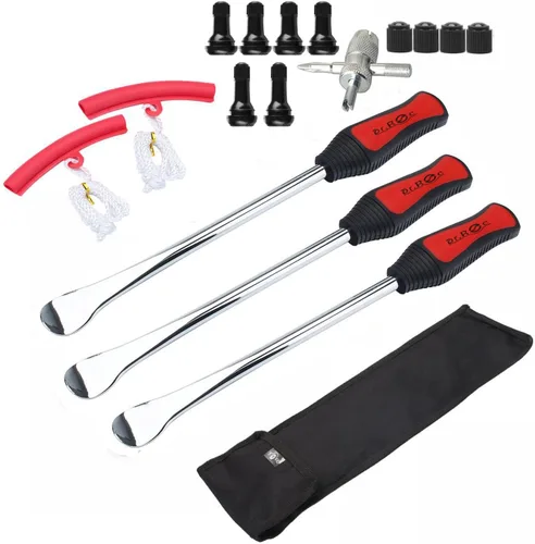 Vista 7 de Dr.Roc Palancas de Cucharas para Neumáticos de Motocicleta Bicicleta de Tierra Cortacésped Herramientas de Cambio de Neumáticos con Bolsa 1x14.5