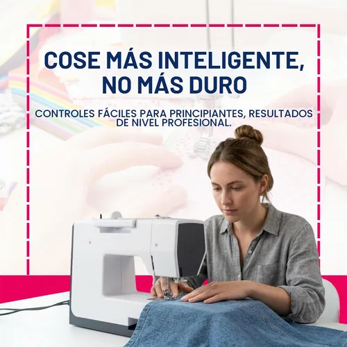 Vista 3 de Bernette Máquina de coser computarizada B37 con pantalla LCD Costura