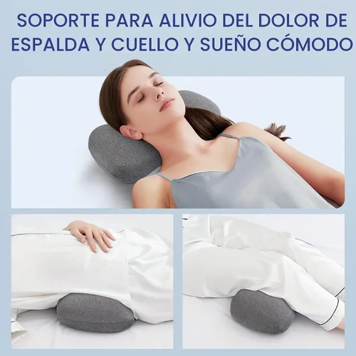 Vista 6 de COMFYTHERA Almohada cervical para el cuello para aliviar el dolor de dormir, almohada de cuello pequeño de espuma viscoelástica para aliviar
