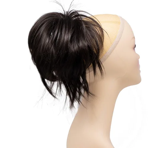 Vista 12 de Extensión de cabello ajustable, cola de caballo desarreglada, 12 pulgadas con pinzas, de Onedor, 10#