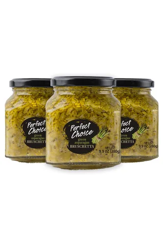 Vista 10 de Perfect Choice Paquete Variado con Deliciosa Bruschetta de Alcachofa, Bruschetta de Espárragos Verdes y Cebolla Caramelizada - Pasta para Untar