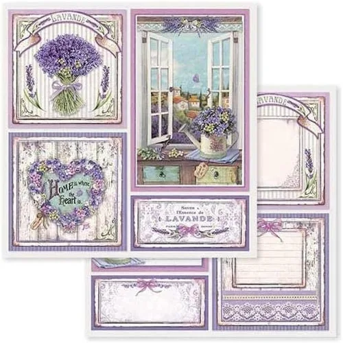 Vista 7 de STAMPERIA INTERNATIONAL, KFT PAPER PAD 8X8 10PK PROVENCE, 20.3 x 20.3 (8" x 8"), multicolor