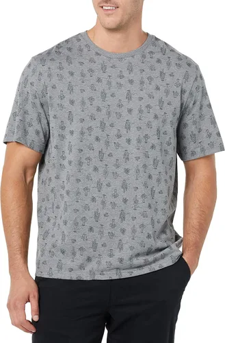 Vista 5 de Tienda Essentials Camiseta de manga corta con cuello redondo para hombre, ajuste regular, paquete de 2