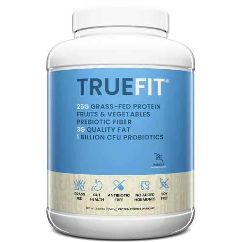 Vista 9 de TrueFit Polvo de Proteína Saludable para el Intestino, Batido de Reemplazo de Comida de Suero de Leche de Ganado Alimentado con Pasto