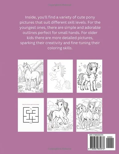 Vista 2 de Horses, Ponies, and Unicorns Kids Activity Book
