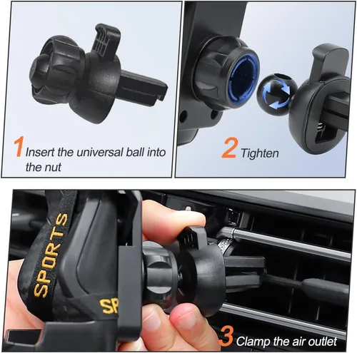 Vista 5 de Soporte universal para teléfono celular para asiento de carreras, soporte universal para teléfono inteligente, ajuste universal para teléfonos