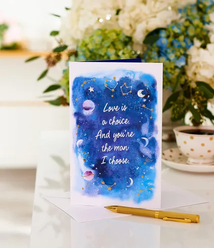 Vista 6 de American Greetings Tarjeta de aniversario para él (una y otra vez)
