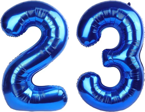 Vista 273 de Globos con números de 40 pulgadas, color negro, para decoraciones de cumpleaños de 10 a 100 años Jumbo 40In & Vibrant Color, With Hanging Holes