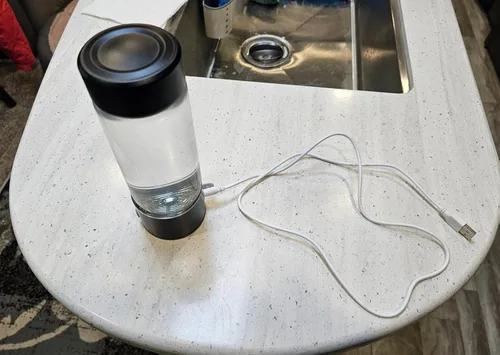 Vista 2 de WZ Cable de carga USB para botella de generador de agua de hidrógeno, cable de carga USB a CC de repuesto para máquina ionizadora de agua