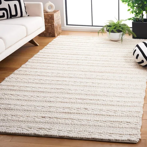Vista 7 de SAFAVIEH Natura Collection - Alfombra de pasillo, 2 pies 3 pulgadas x 8 pies, marfil, diseño de granja, lana hecha a mano, ideal para sala de estar