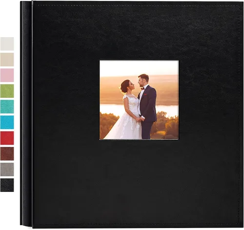 Vista 18 de potricher Álbum de fotos pequeño de 4 x 6 pulgadas, 100 fotos, cubierta de cuero, libro de fotos con 100 bolsillos horizontales para familia, boda