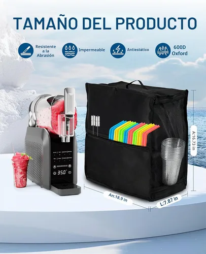 Vista 2 de Cubierta antipolvo para máquina de granizado, bolsa de transporte, resistente al calor, impermeable y a prueba de polvo, material de nailon 600D