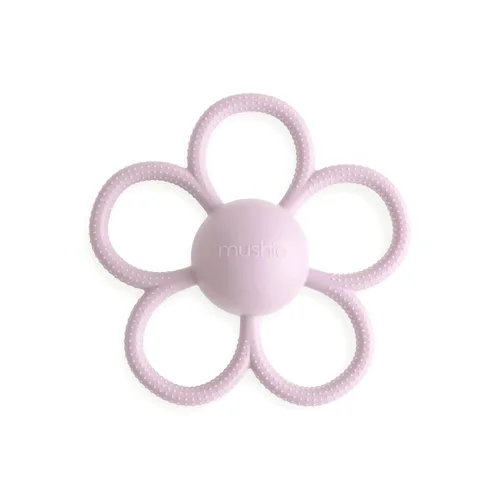 Vista 10 de mushie Juguete de silicona para bebé con forma de margarita y mordedor (rosa desteñido)