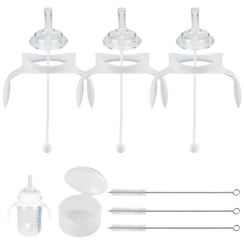 Vista 8 de Kit de conversión suave para biberón anticólicos Philips Avent, kit de transición para niños pequeños con boquilla de silicona para sorber, popote