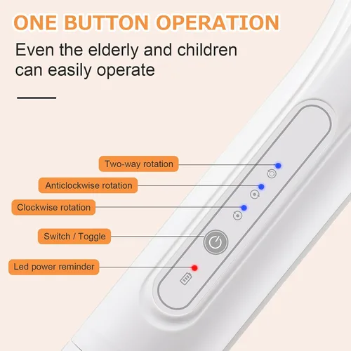 Vista 4 de Cepillo corporal eléctrico recargable para ducha, cepillo de baño exfoliante de mango largo para ducha, aplicador de loción para la espalda