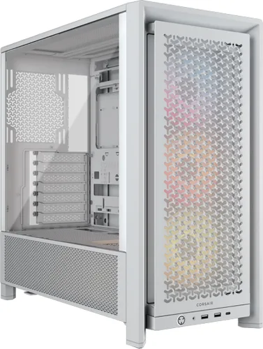 Vista 11 de CORSAIR Carcasa para PC ATX de torre media modular 4000D RS ARGB Frame - Alto flujo de aire, 3 ventiladores RS ARGB preinstalados, sistema de Negro