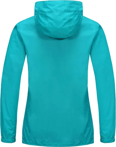 Vista 2 de Mapamyumco Chaqueta impermeable ligera para mujer, con capucha