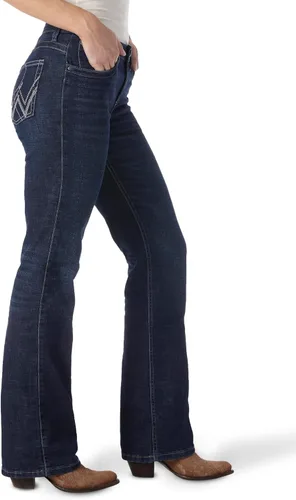Vista 3 de Wrangler Womens Q-Baby Mid Rise Boot Cut Ultimate Riding Jean